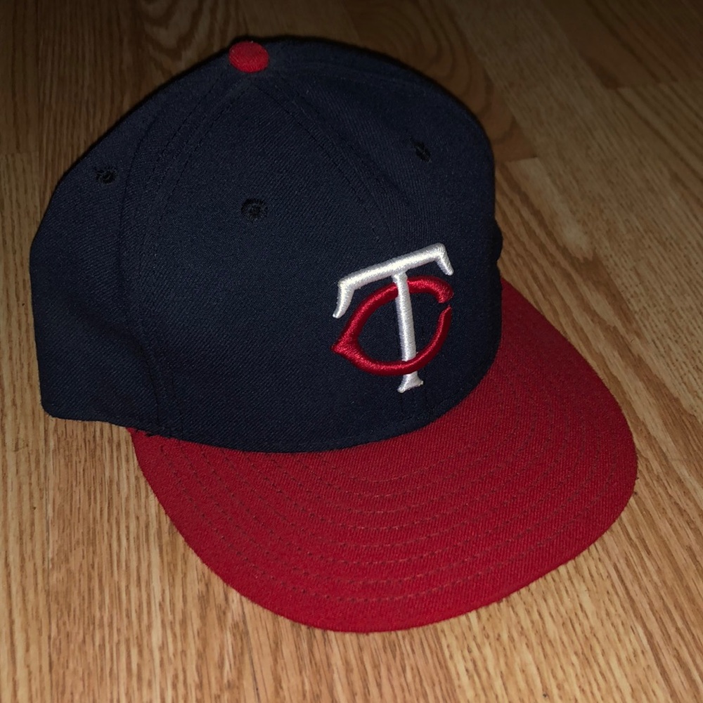 Minnesota twins baseball on field hat